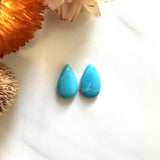 Small Sky Blue Teardrop Kingman Turquoise, Set of 2 Background