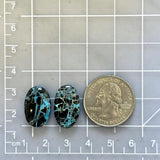 Medium Ocean Blue Oval Blue Moon Turquoise, Set of 2 Dimensions