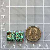 Small Sky Blue Bar Namtso Lake Turquoise, Set of 2 Dimensions