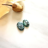 Medium Ocean Blue Oval Milky Way Turquoise, Set of 2 Background