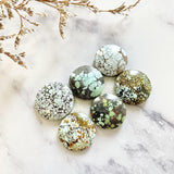 Medium Mixed Round Mixed Turquoise, Set of 6 Background