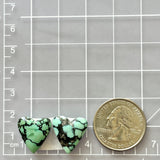 Medium Mint Green Heart Yungai Turquoise, Set of 2 Dimensions