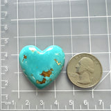 Large Sky Blue Heart Ithaca Peak Turquoise Dimensions