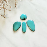 Small Sky Blue Freeform Kingman Turquoise, Set of 4 Background