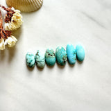 Small Sky Blue Oval Namtso Lake Turquoise, Set of 6 Background