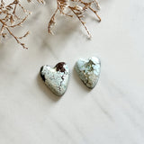 Medium Faint Blue Heart Sand Hill Turquoise, Set of 2 Background