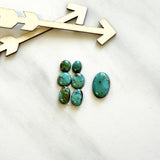 Small Sea Green Mixed Tyrone Turquoise, Set of 7 Background