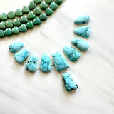 Small Sky Blue Mixed Sonora Turquoise, Set of 10 Background