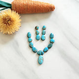 Small Sky Blue Mixed Number 8 Turquoise, Set of 16 Background