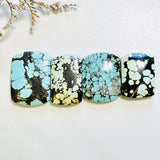 Large Mixed Mixed Mixed Turquoise, Set of 4 Background