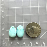 Small Sky Blue Mixed Sand Hill Turquoise, Set of 2 Dimensions