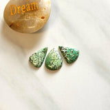 Large Mint Green Teardrop Treasure Mountain Turquoise, Set of 3 Background