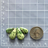 Small Mint Green Teardrop Treasure Mountain Turquoise, Set of 4 Dimensions