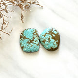 Large Faint Blue Freeform Number 8 Turquoise, Set of 2 Background