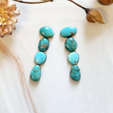 Small Ocean Blue Freeform Kingman Turquoise, Set of 8 Background