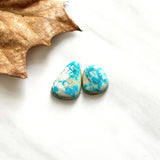 Large Sky Blue Mixed Royston Turquoise, Set of 2 Background