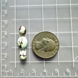 Small Faint Blue Mixed Sand Hill Turquoise, Set of 3 Dimensions
