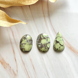 Medium Faint Green Mixed Treasure Mountain Turquoise, Set of 3 Background