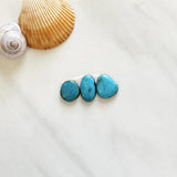 Small Ocean Blue Freeform Kingman Turquoise, Set of 3 Background