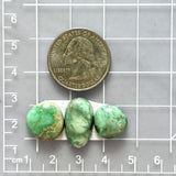 Medium Mint Green Mixed Broken Arrow Variscite, Set of 3 Dimensions