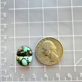 Small Bamboo Green Half Moon Bamboo Mountain Turquoise, Set of 2 Dimensions