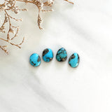 Small Sky Blue Mixed Paiute Turquoise, Set of 4 Background