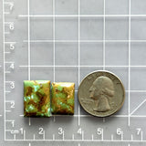 Large Earth Brown Bar Namtso Lake Turquoise, Set of 2 Dimensions