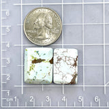 Medium Faint Blue Bar Sand Hill Turquoise, Set of 2 Dimensions