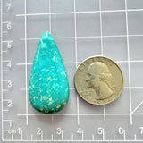 Large Sky Blue Teardrop Fox Turquoise Dimensions