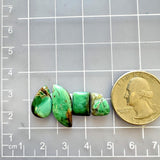 Small Mint Green Mixed Crescent Lake Variscite, Set of 4 Dimensions