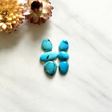 Small Sky Blue Freeform Kingman Turquoise, Set of 6 Background