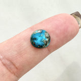 Small Sky Blue Round Bisbee Turquoise Background