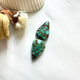Small Sea Green Teardrop Namtso Lake Turquoise, Set of 2 Background