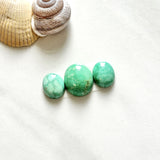 Small Mint Green Oval Lucid Variscite, Set of 3 Background