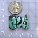 Large Sky Blue Mixed Yungai Turquoise, Set of 3 Dimensions