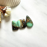 Small Mint Green Mixed Crescent Lake Variscite, Set of 3 Background