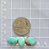 Small Sky Blue Mixed Royston Turquoise, Set of 3 Dimensions