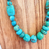 Stabilized Kingman Turquoise Mixed Necklace 18 Inches