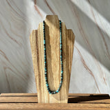 Blue and Black Super 8 Turquoise Heishi Beads