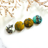 Medium Mixed Round Mixed Turquoise, Set of 4