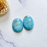 Large Sky Blue Oval Ithaca Peak Turquoise, Set of 2 Background