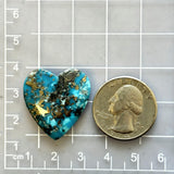 Large Ocean Blue Heart Ithaca Peak Turquoise Dimensions