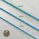 Sky Blue Sleeping Beauty Turquoise Round Beads