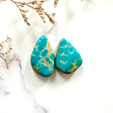 Large Sky Blue Freeform Royston Turquoise, Set of 2