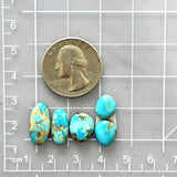 Small Sky Blue Mixed Number 8 Turquoise, Set of 5 Dimensions