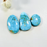 Medium Sky Blue Freeform Kingman Turquoise, Set of 3 Background