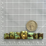 Small Earth Brown Bar Treasure Mountain Turquoise, Set of 7 Dimensions