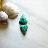 Small Mint Green Triangle Namtso Lake Turquoise, Set of 2 Background