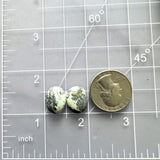 Small Faint Green Mixed Purple Lavender Variscite, Set of 2 Dimensions