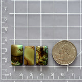 Medium Royal Orange Bar Treasure Mountain Turquoise, Set of 3 Dimensions